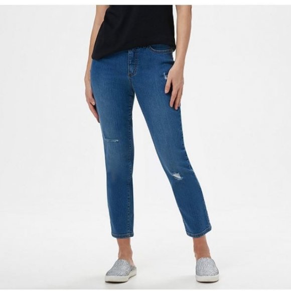 Denim&Co Denim - Denim & Co. Petite Classic Denim Ankle Jeans 3821